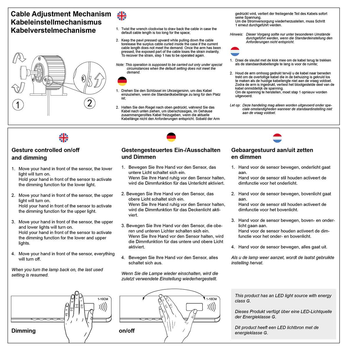 Suspension design en acier champagne avec variateur Steinhauer Fluxy – Image 8