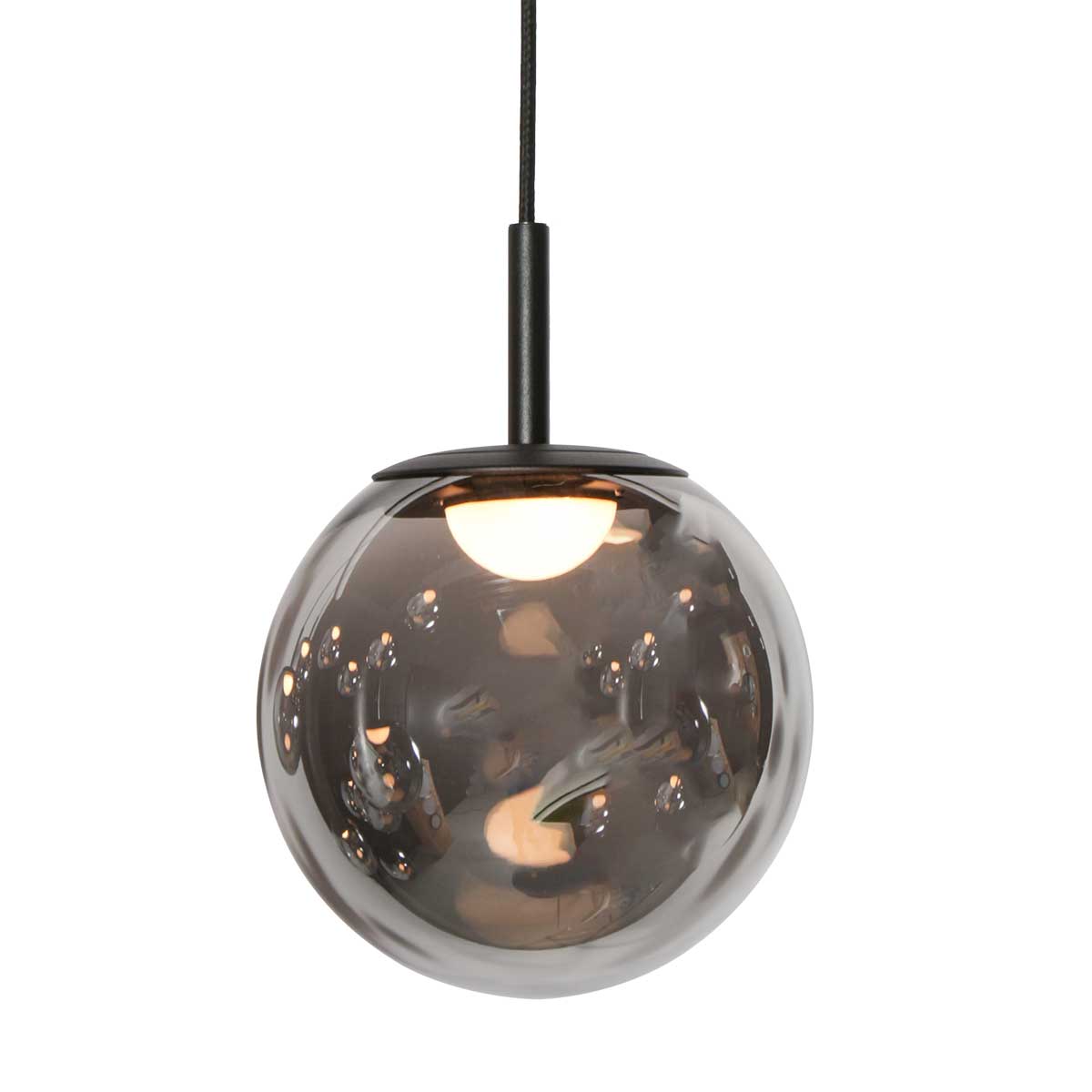 Suspension design en verre fumé LED noir Steinhauer Bollique – Image 5