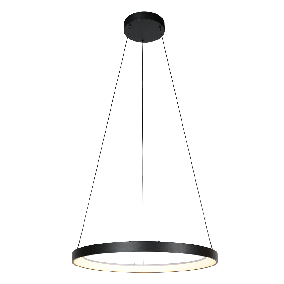 Suspension minimaliste anneau noir Mexlite Circolare