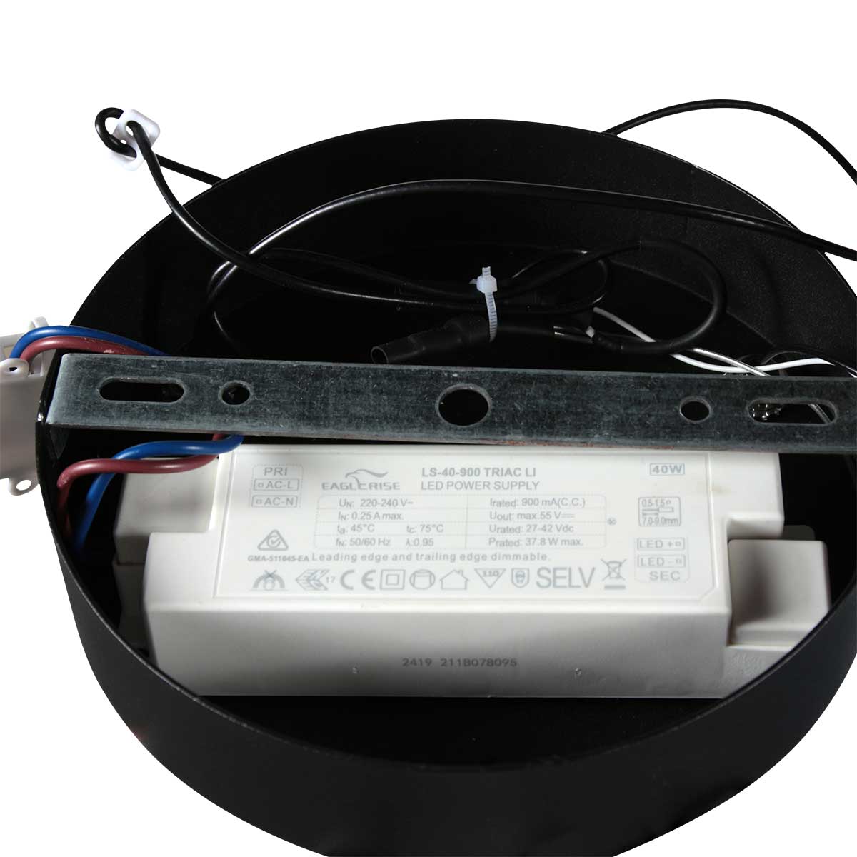 Suspension minimaliste anneau noir Mexlite Circolare – Image 13