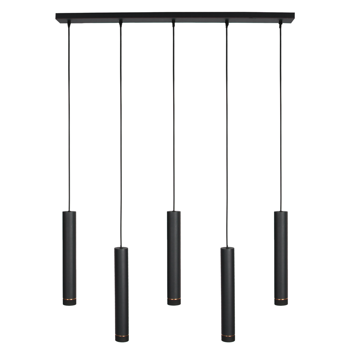 Lampe de table noire 5 lumières cylindriques Mexlite DownLume – Image 2