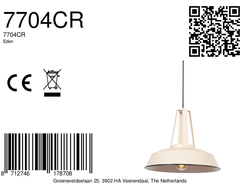 Suspension tendance couleur crème Mexlite Eden – Image 18