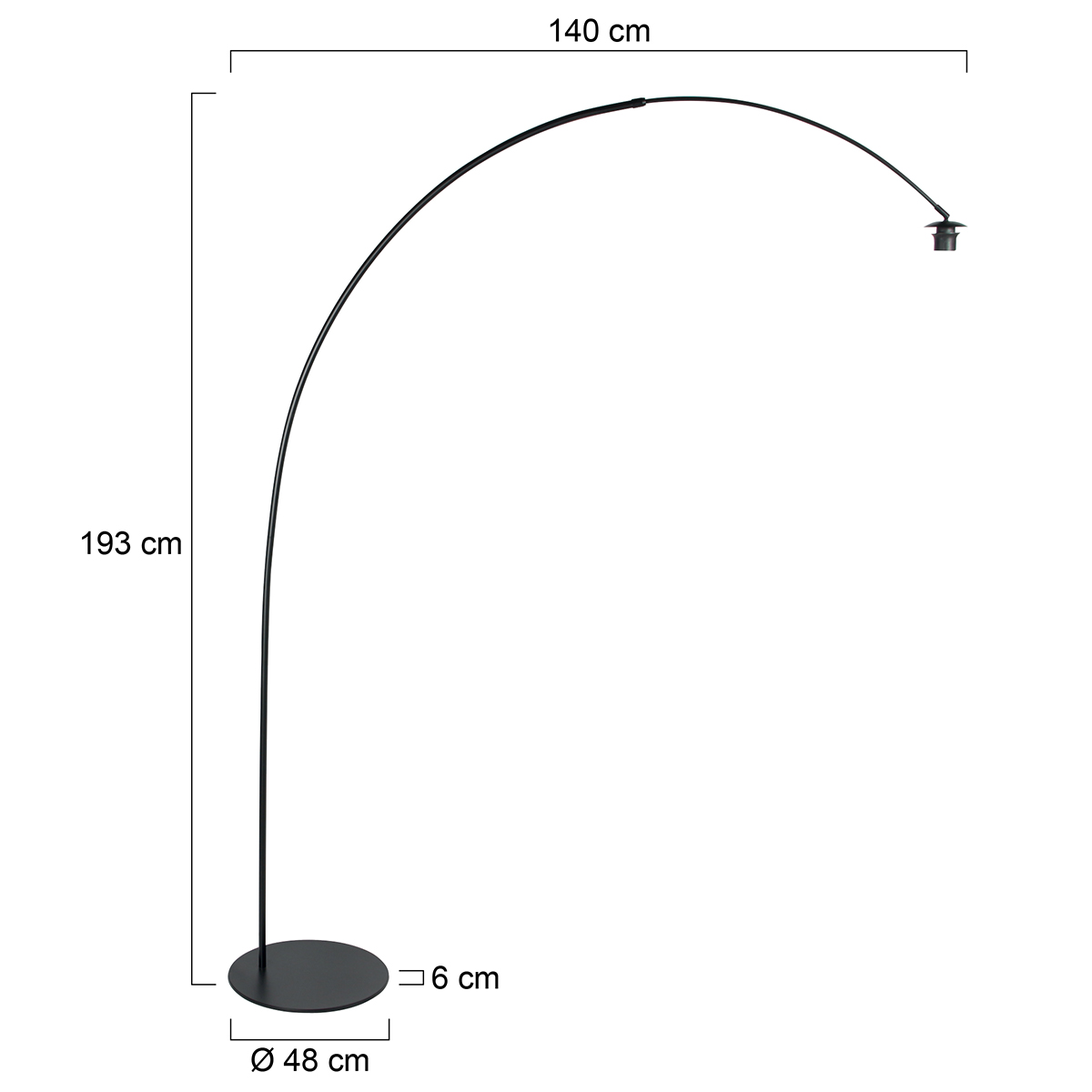 Lampe arc noire tendance Anne Lighting Curve – Image 6