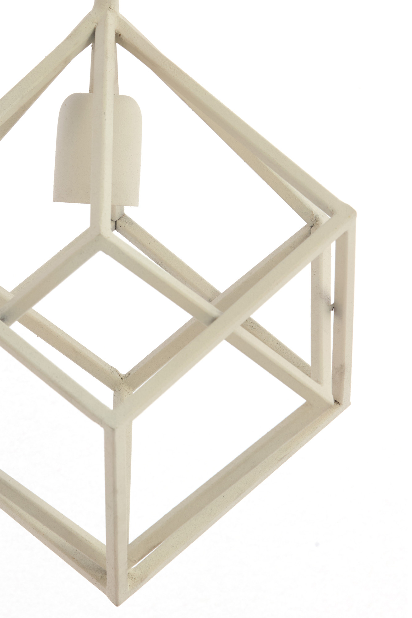 Suspension géométrique blanche au style moderne Light & Living Drizella – Image 3