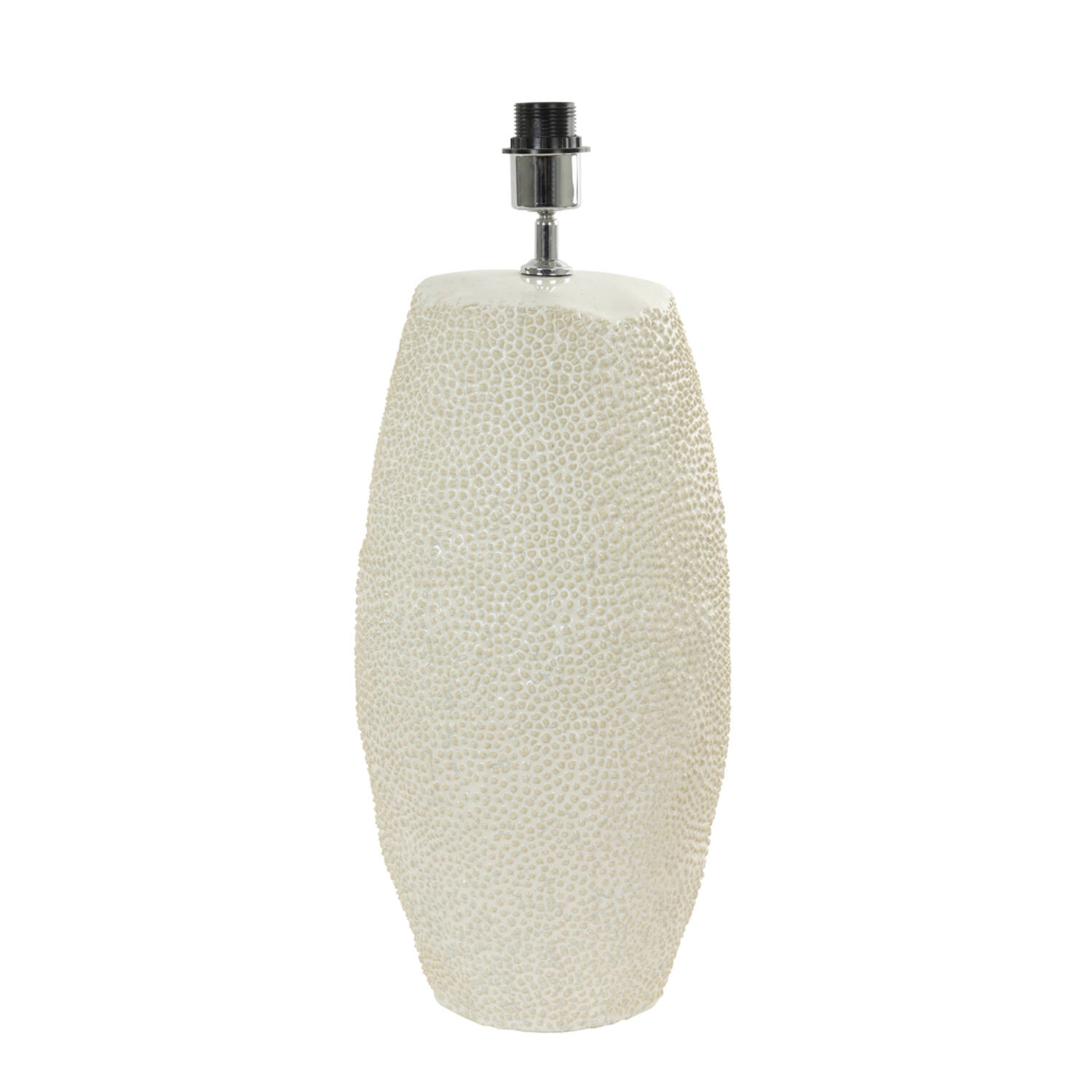 Socle de lampe de table avec texture blanche Light & Living Kyara