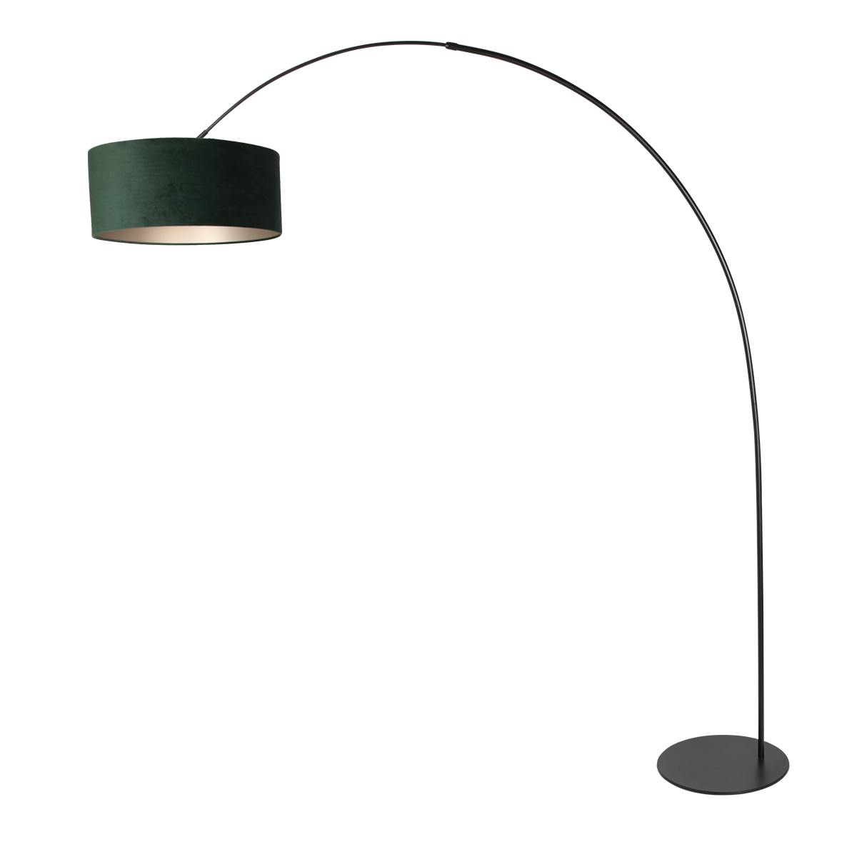 Lampadaire noir tendance avec velours vert Anne Lighting Curve – Image 2