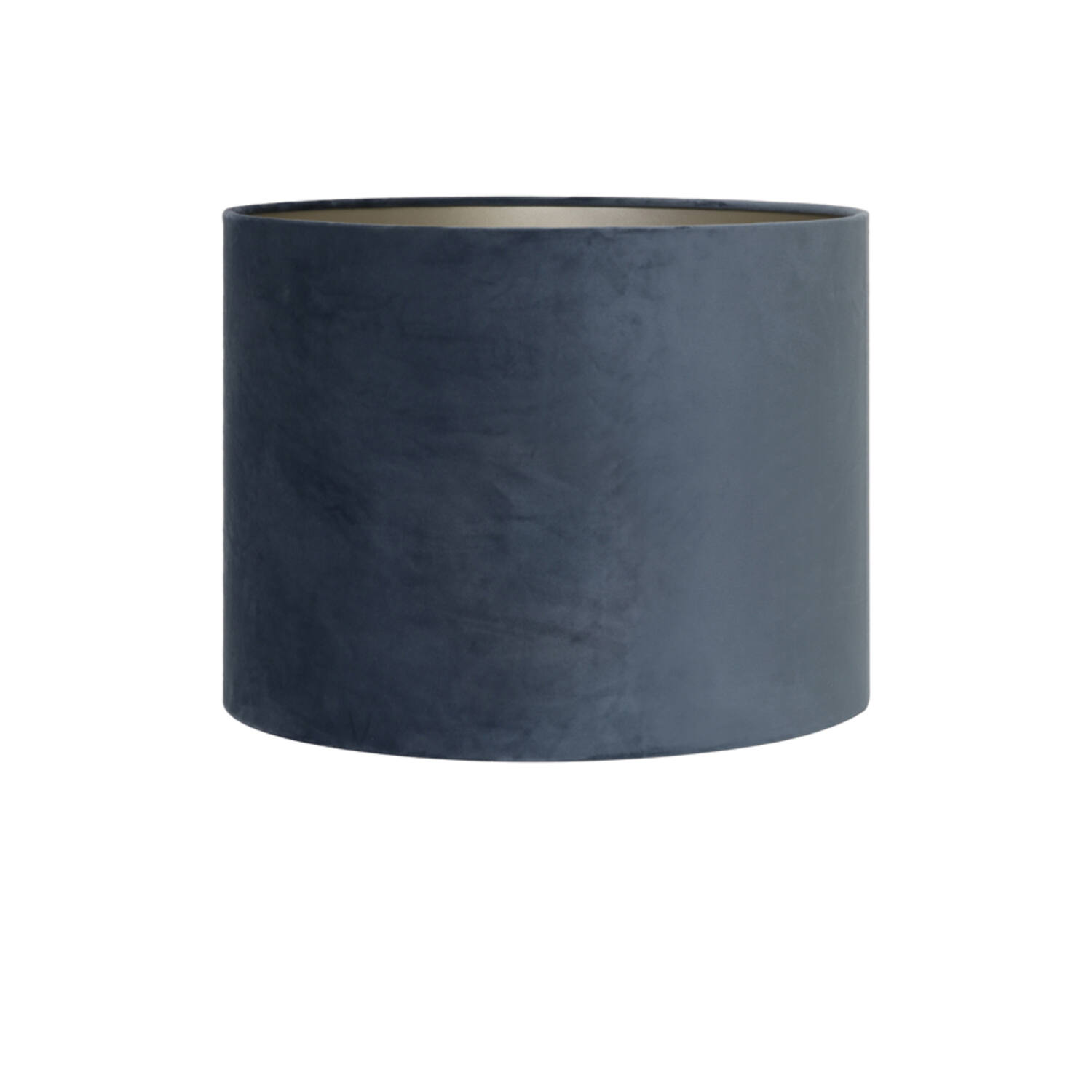 Abat-jour bleu en forme cylindrique Light & Living Velours