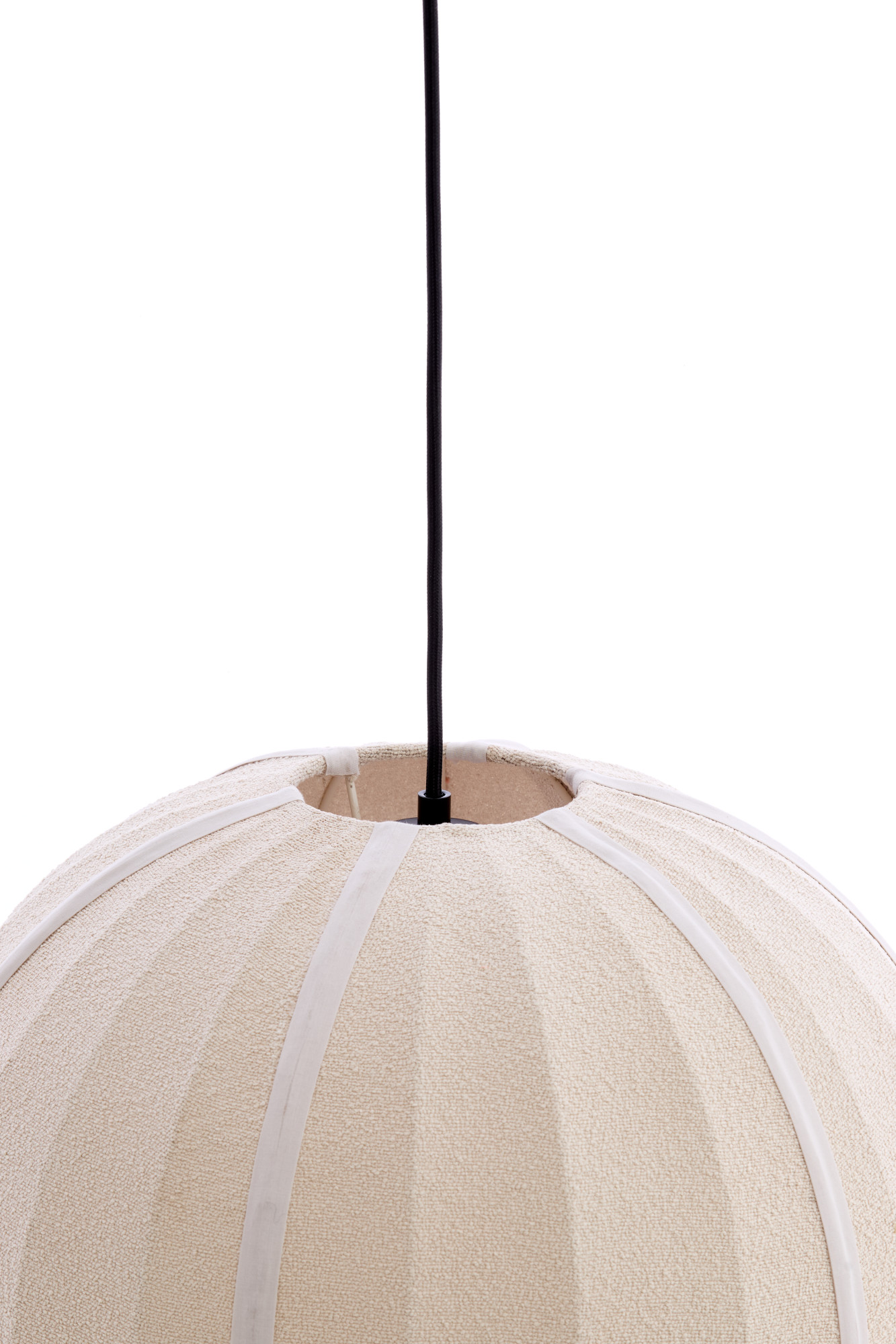 Suspension côtelée en tissu beige Light & Living Zagori – Image 5