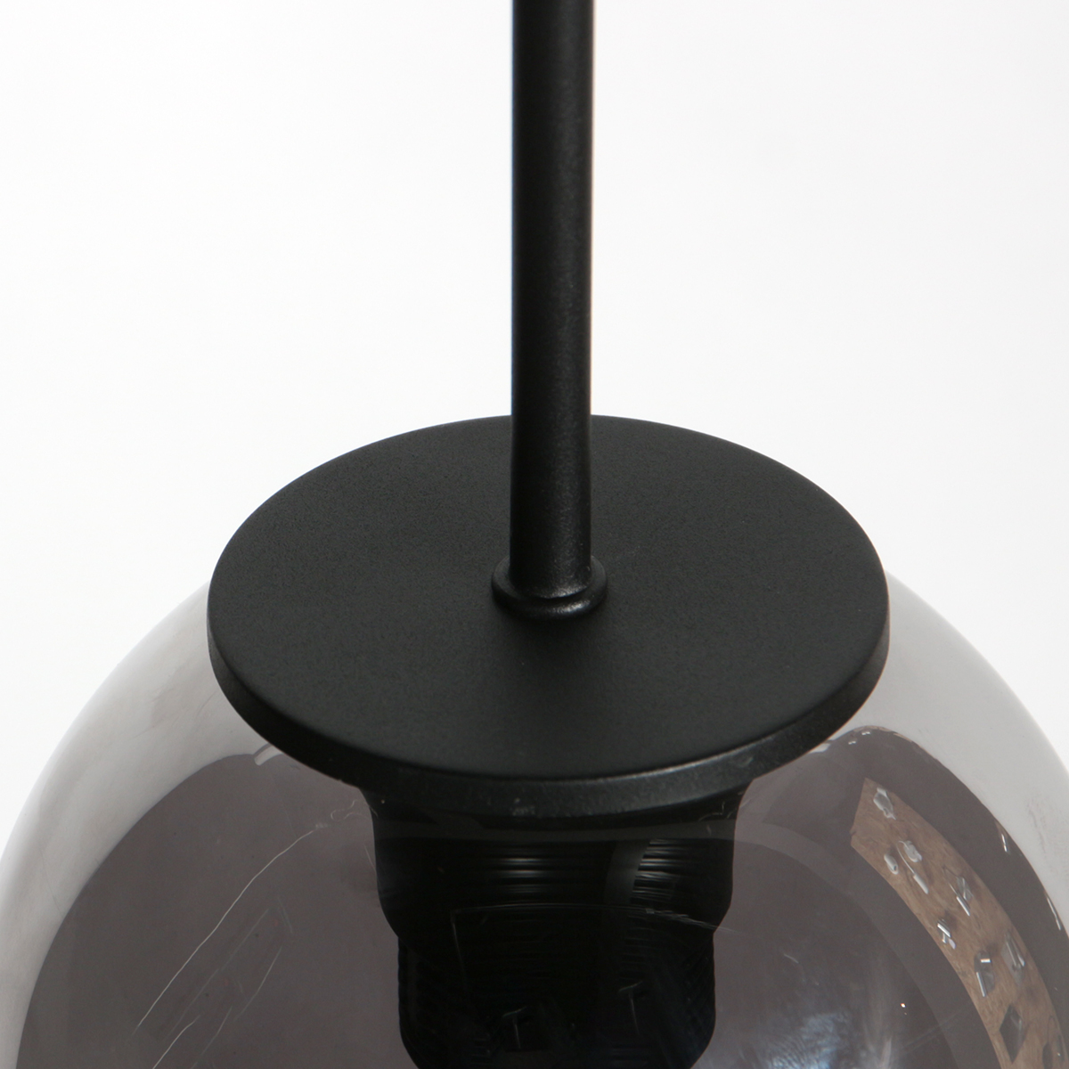 Suspension avec petit abat-jour goutte en verre fumé Mexlite HaloSwap – Image 7