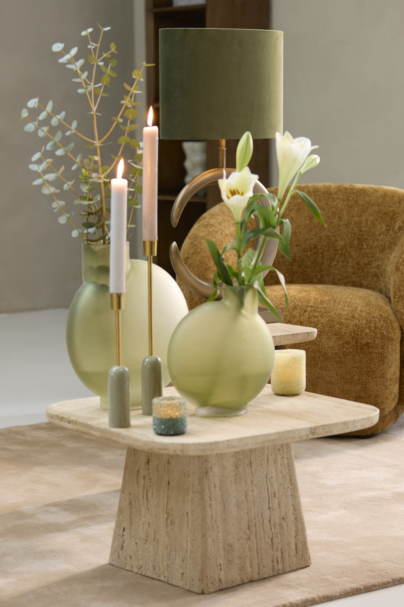 Base de lampe en forme d'anneau doré Light & Living Lune – Image 4