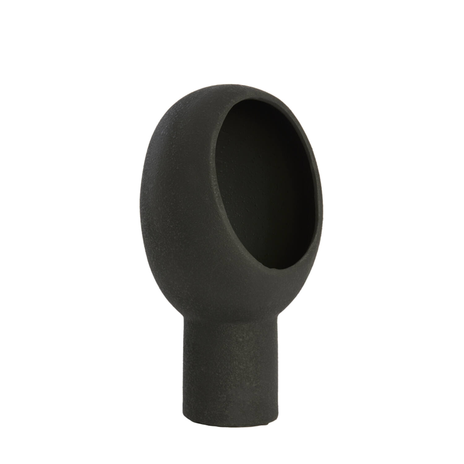 Lampe ovale en ciment noir Light & Living Monk