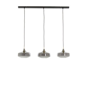 Suspension trio en verre gris Light & Living Solna