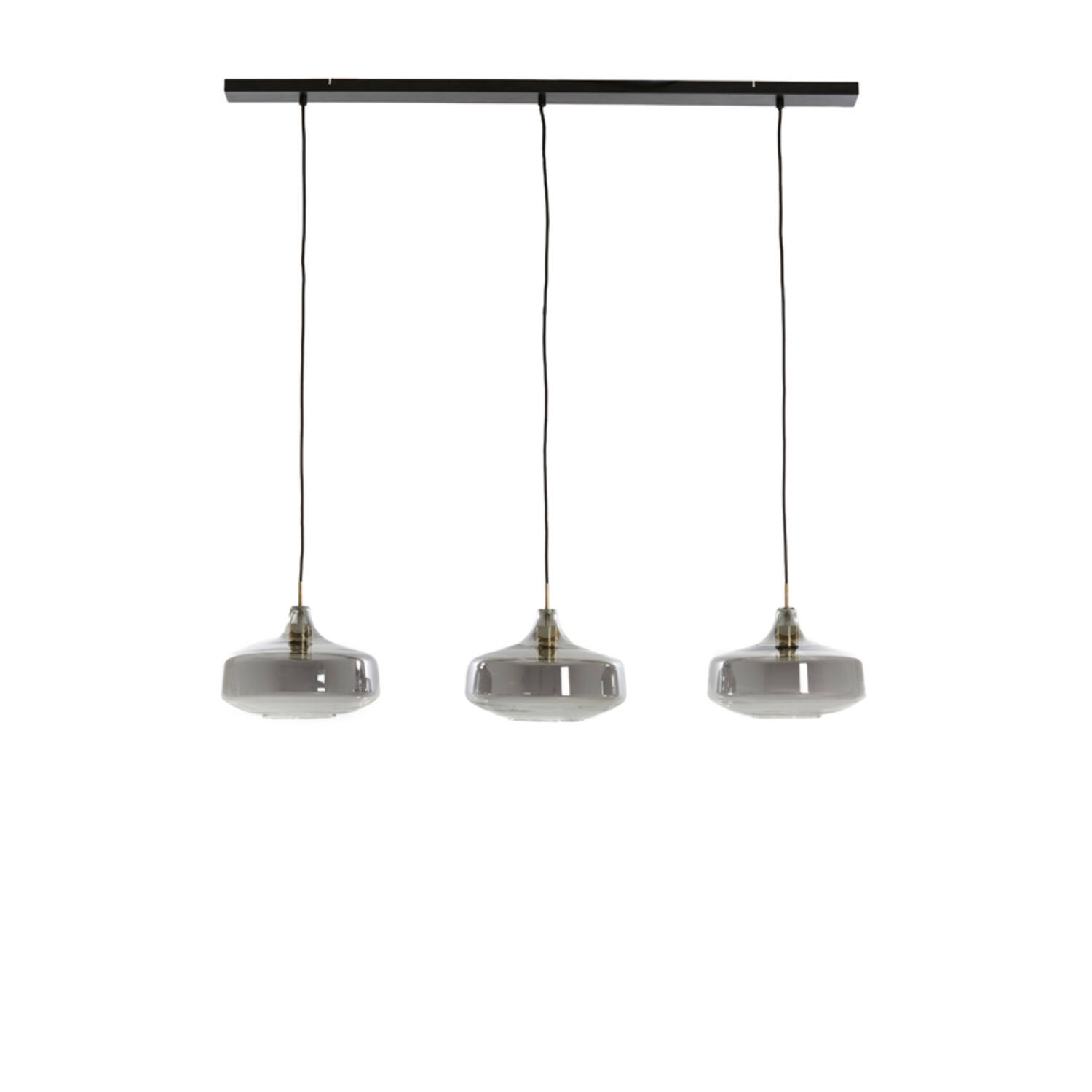 Suspension trio en verre gris Light & Living Solna