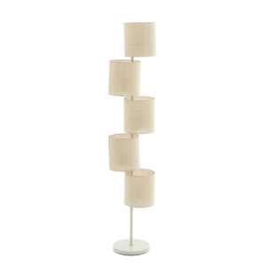 Lampadaire beige original avec petits abat-jours Light & Living Benigno