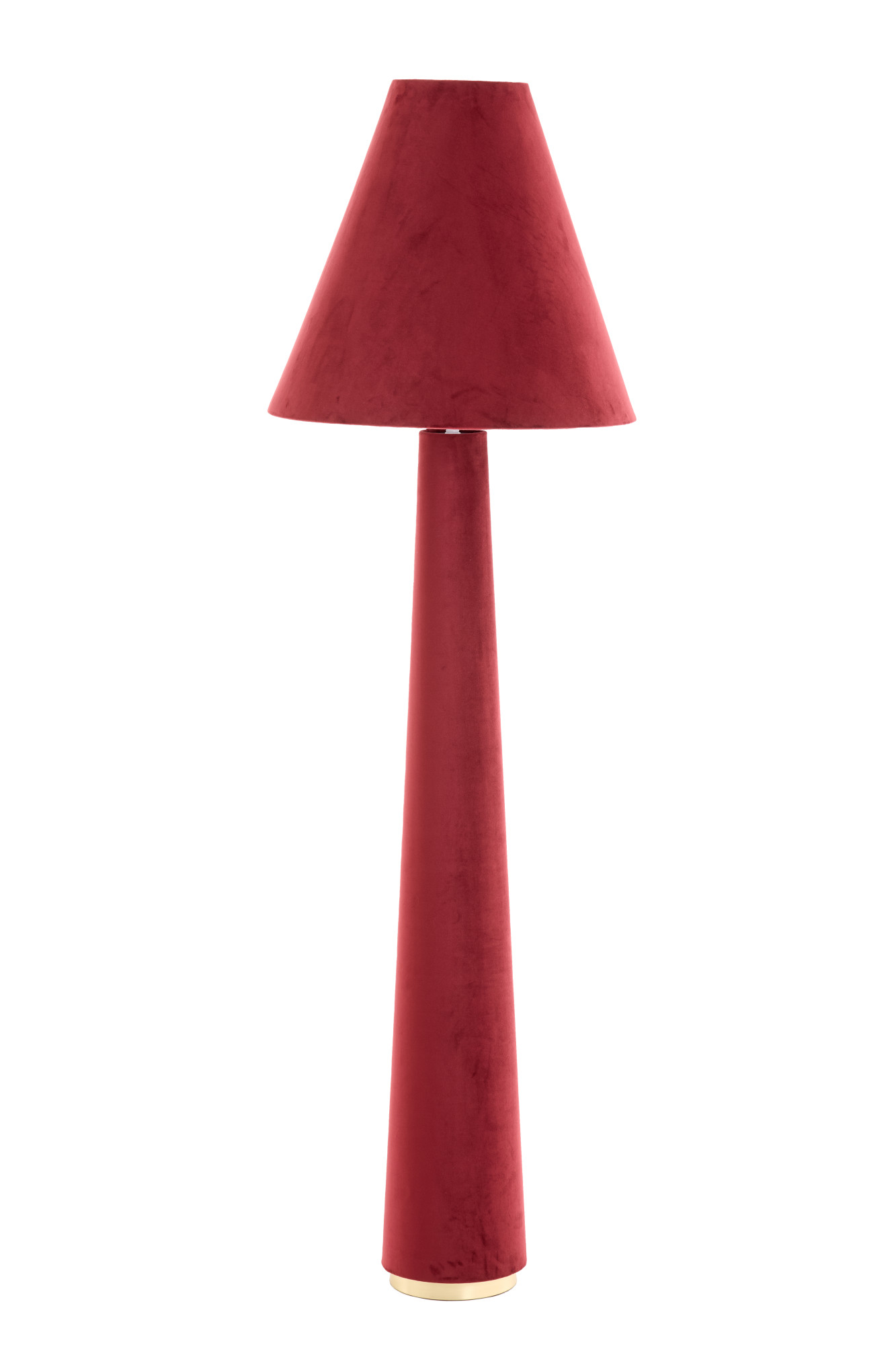 Lampadaire conique en velours orange Light & Living Devia – Image 2