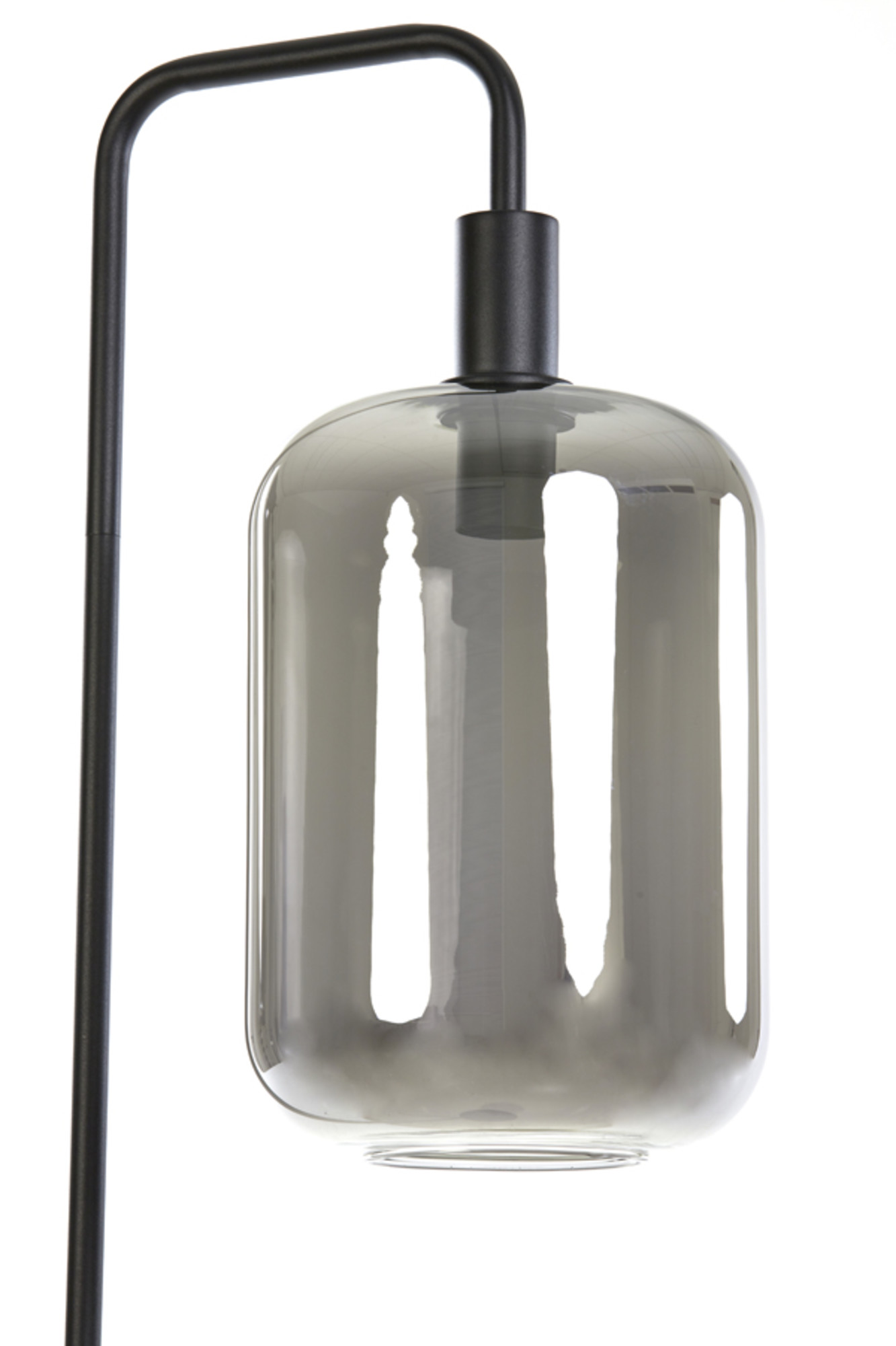 Lampadaire noir en verre fumé Light & Living Lekar – Image 5