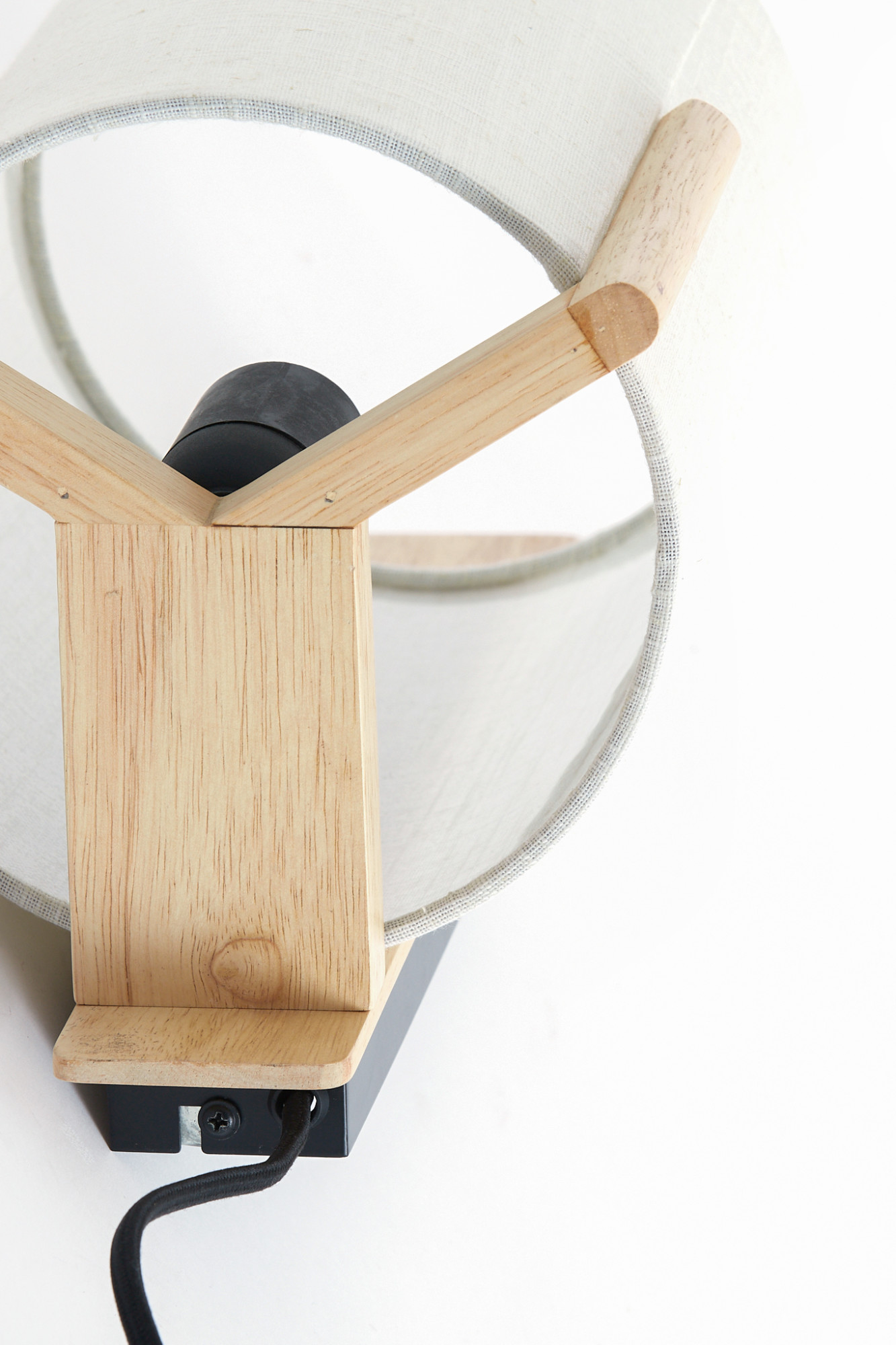 Abat-jour blanc au design cylindrique Light & Living Litto – Image 6