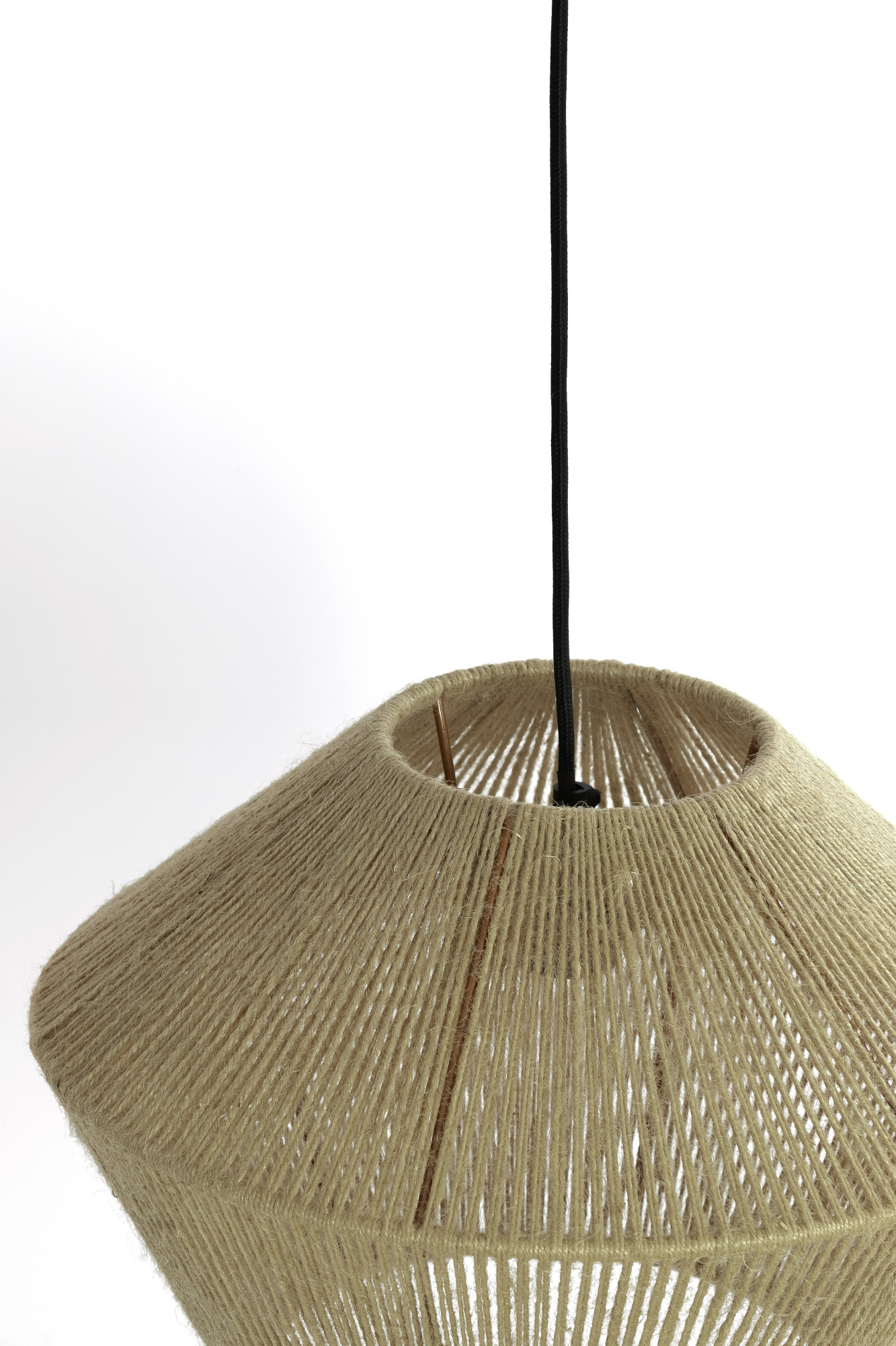 Suspension verte en tissu à forme géométrique Light & Living Fugia – Image 6