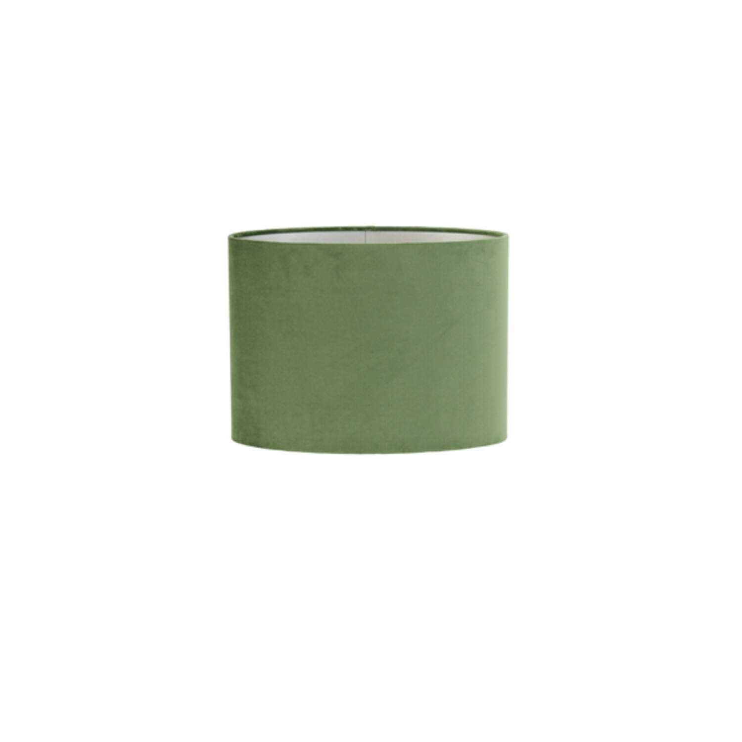 Abat-jour vert, forme cylindrique Light & Living Velours