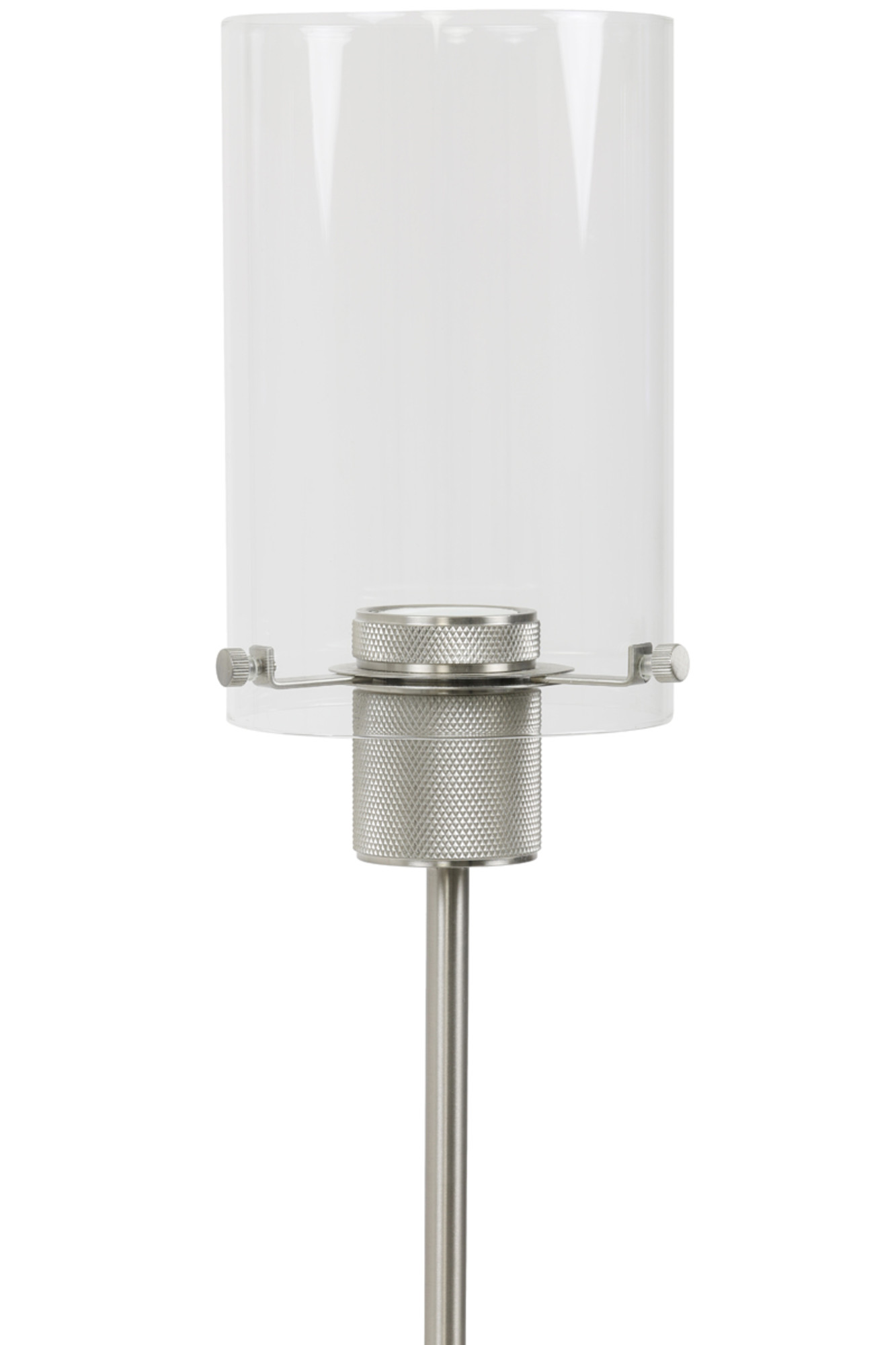 Lampe de table cylindrique en verre et métal acier Light & Living Vancouver – Image 6