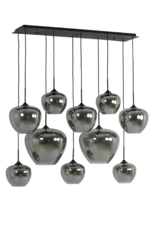 Alternative view of Suspension multiple en verre fumé Light & Living Mayson