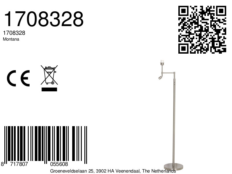 Socle de lampe rotatif argenté Light & Living Montana – Image 8