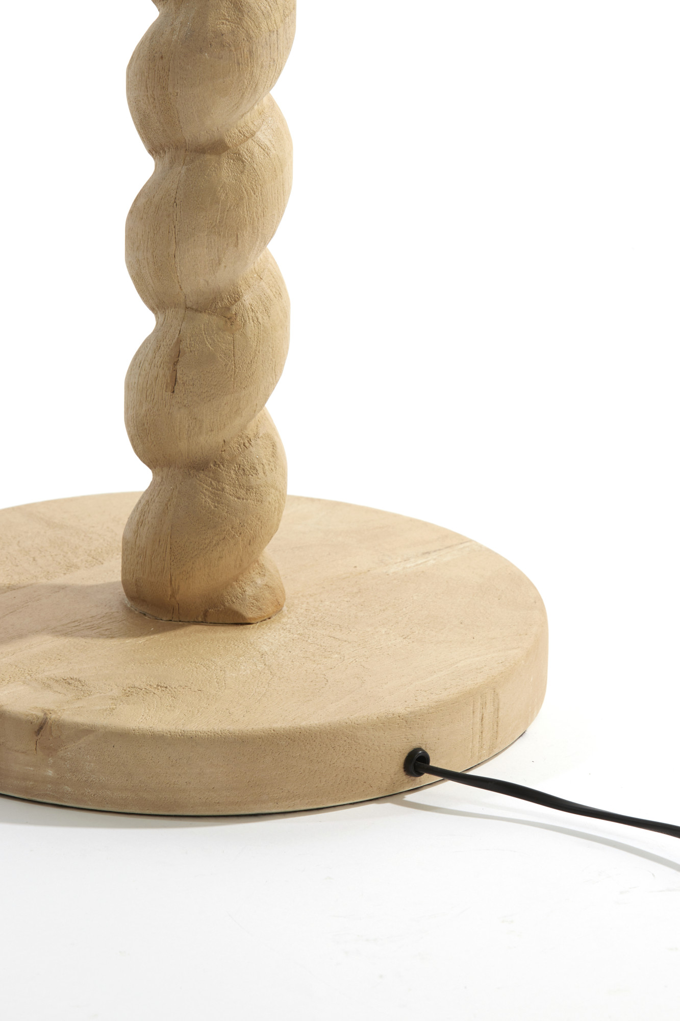 Piedestal de lampe en bois en forme de spirale Light & Living Nanno – Image 6