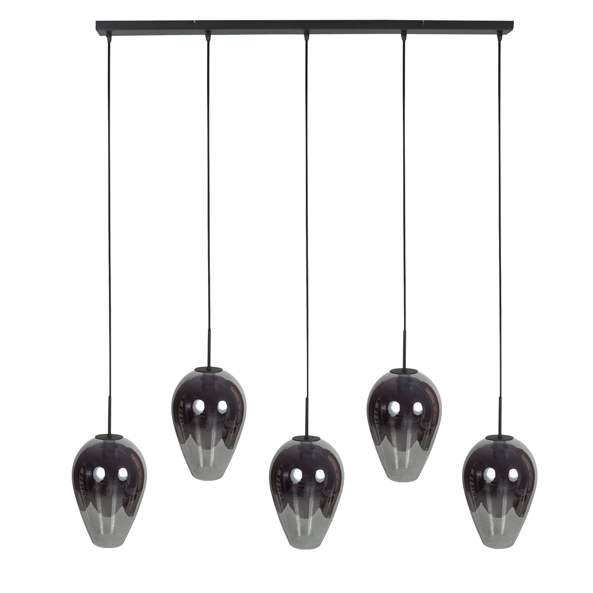 Suspension allongée avec 5 verres fumés en forme de goutte Mexlite HaloSwap