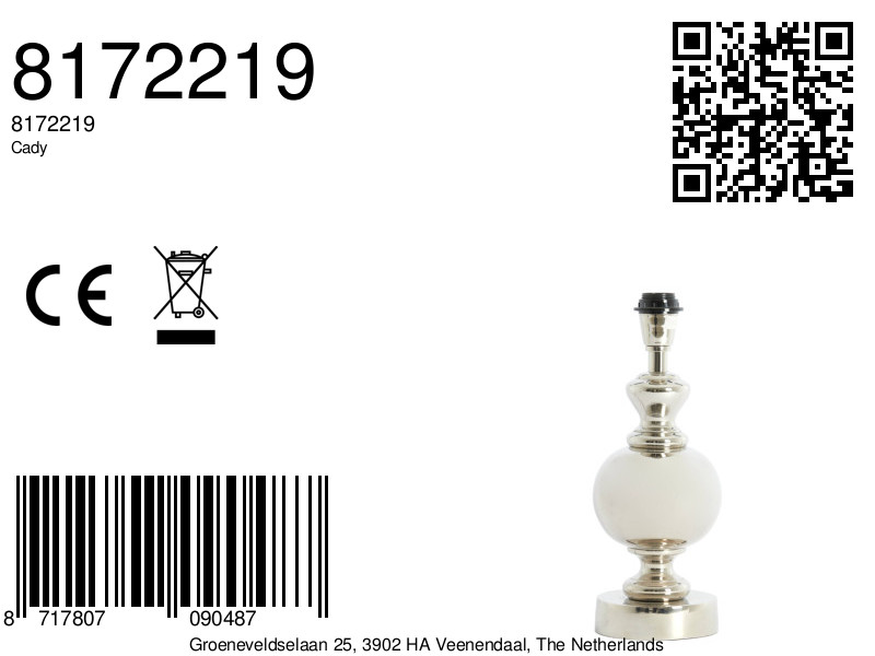 Pied de lampe classique transparent Light & Living Cady – Image 9