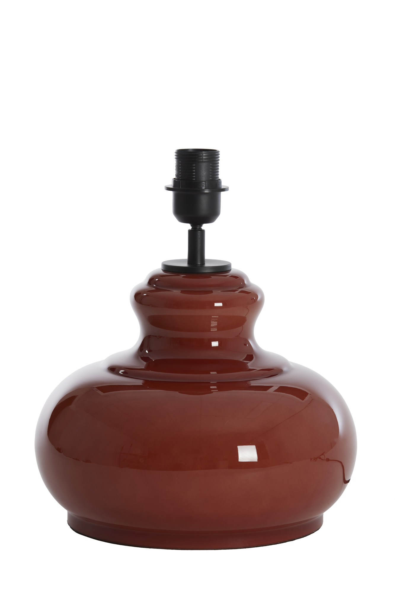 Piedestal de lampe en verre brun brillant Light & Living Verde – Image 2