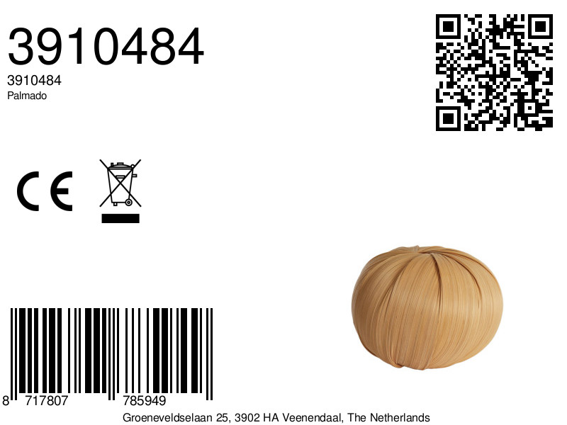 Abat-jour beige plissé Light & Living Palmado – Image 5