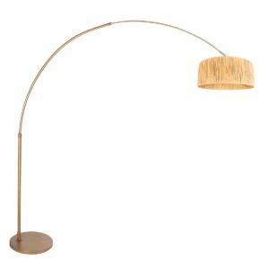 Lampadaire bronze classique avec abat-jour en jonc Steinhauer Sparkled Light