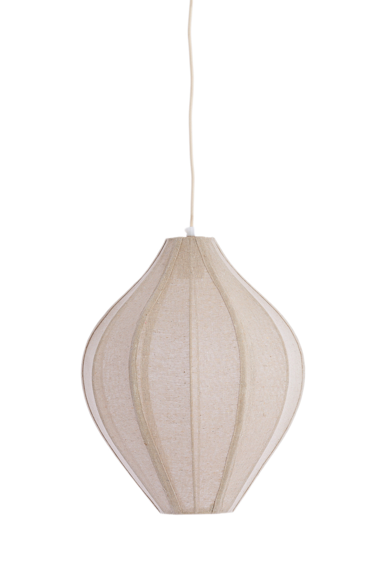 Suspension ovale en lin beige Light & Living Pasto – Image 2
