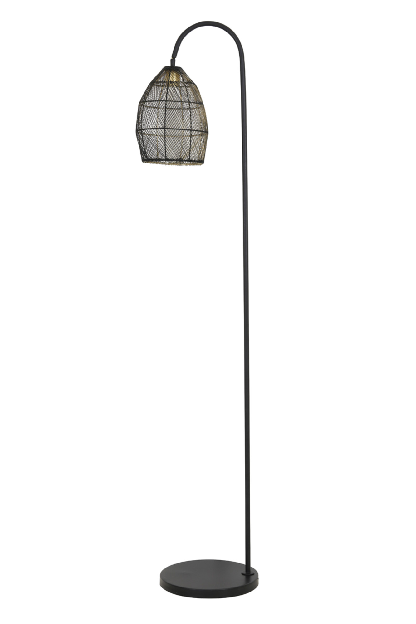 Lampadaire noir avec abat-jour filaire Light & Living Meya – Image 2