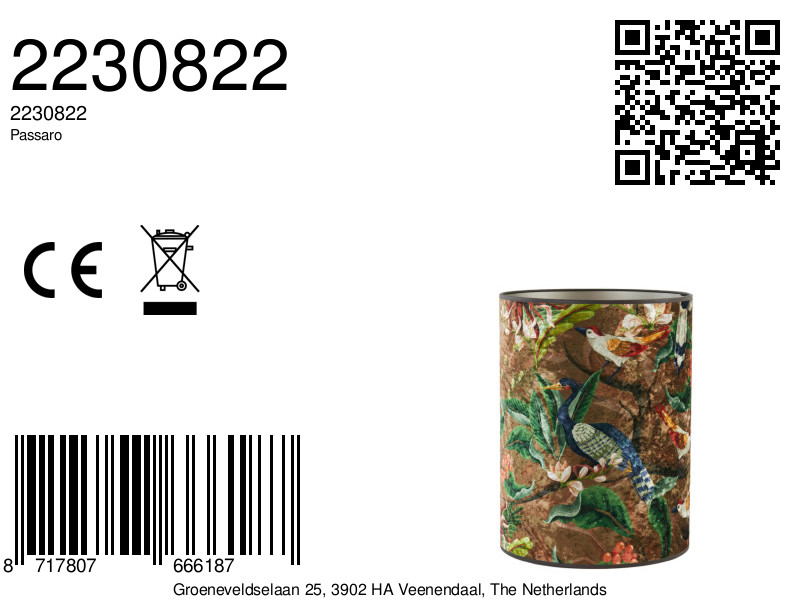 Abat-jour avec imprimé d'oiseaux Light & Living Passaro – Image 7