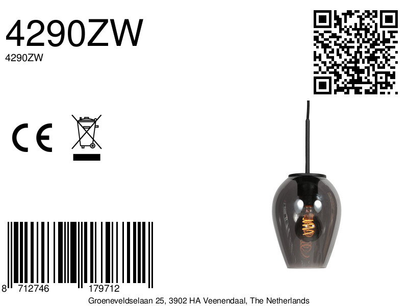 Suspension avec petit abat-jour goutte en verre fumé Mexlite HaloSwap – Image 12