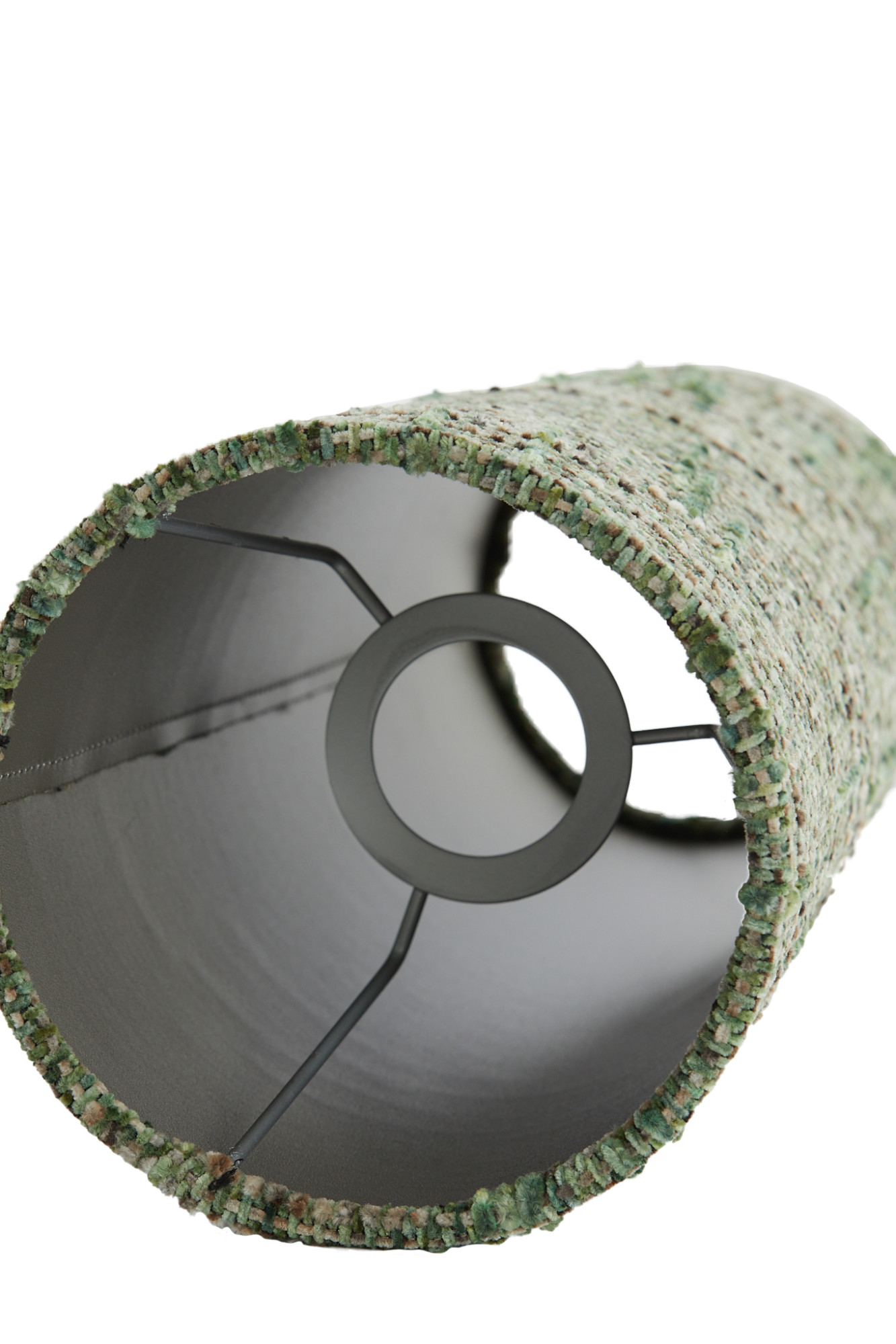 Abat-jour cylindrique en tissu vert Light & Living Osire – Image 6