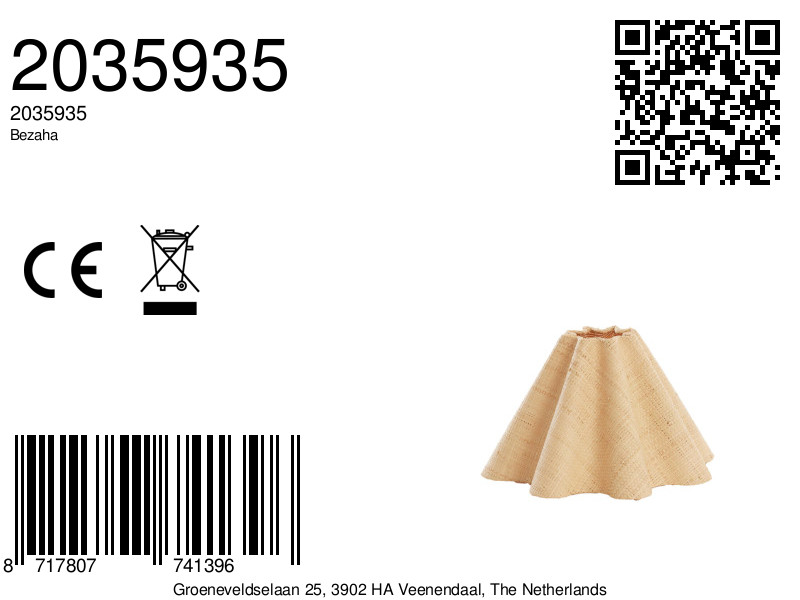 Écran de lampe en rotin dans des teintes naturelles Light & Living Bezaha – Image 8