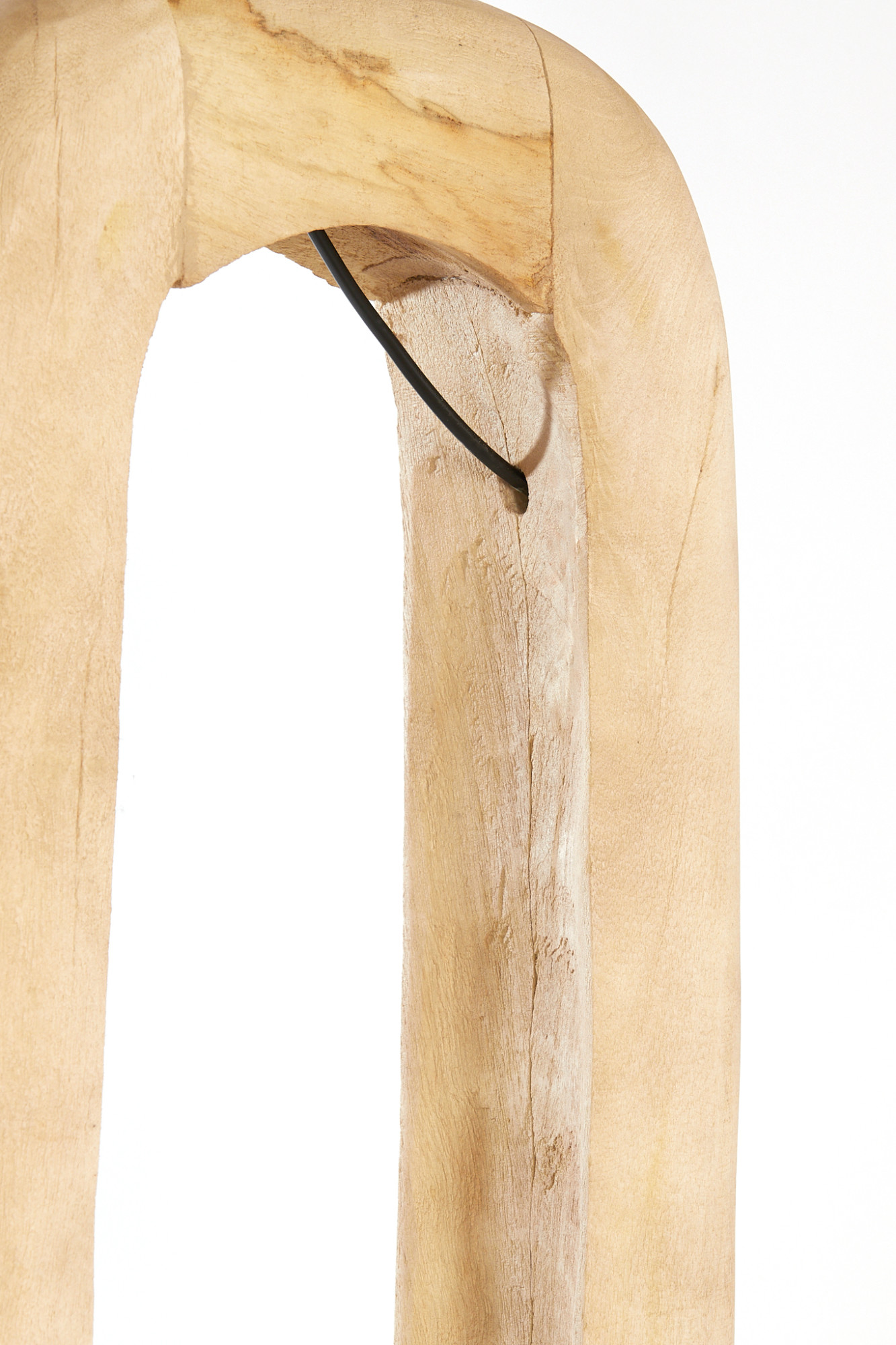 Socle de lampe en bois ovale de couleur naturelle Light & Living Kelafo – Image 6