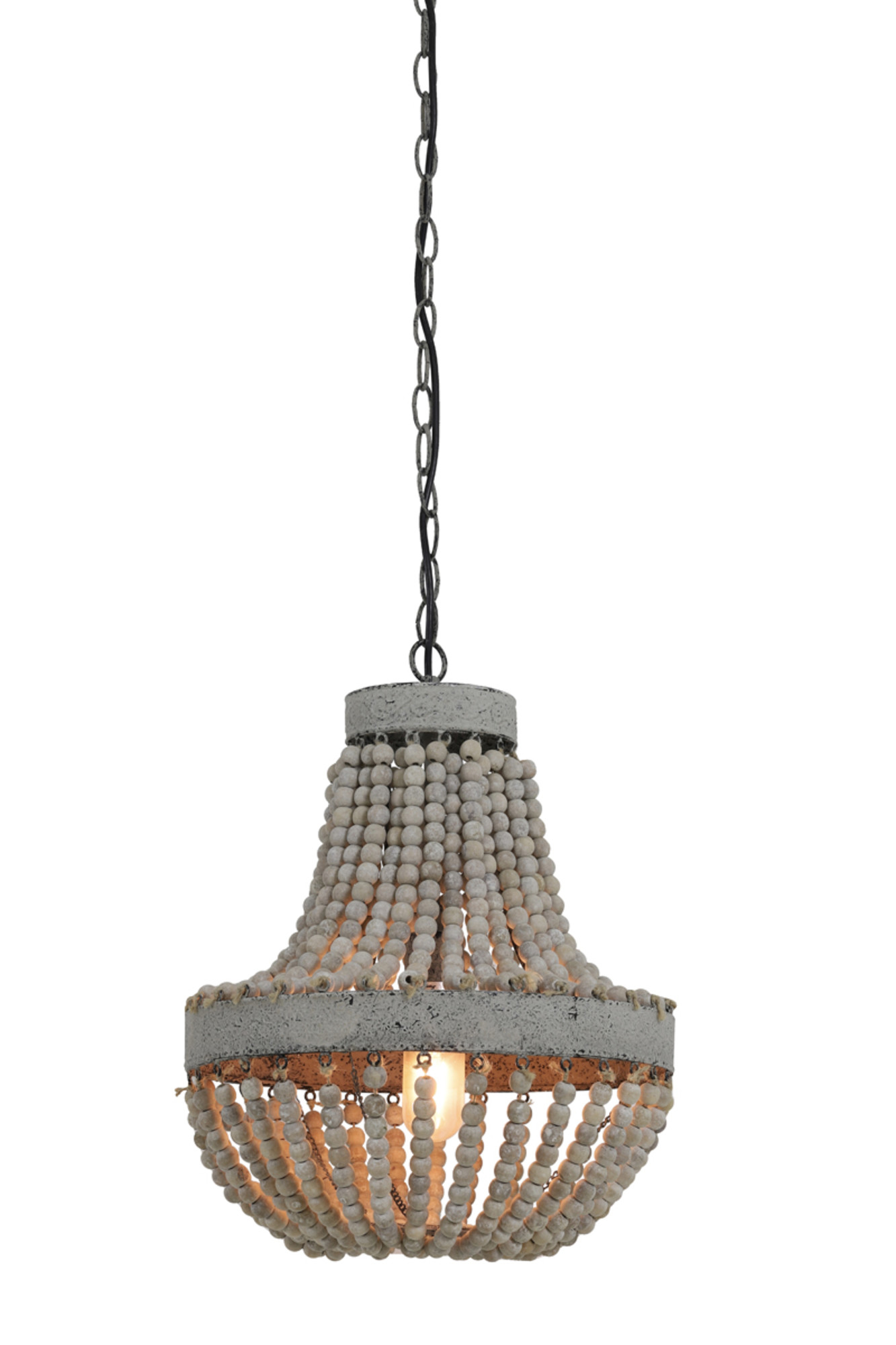 Suspension en perles de bois naturelles Light & Living Luna – Image 9