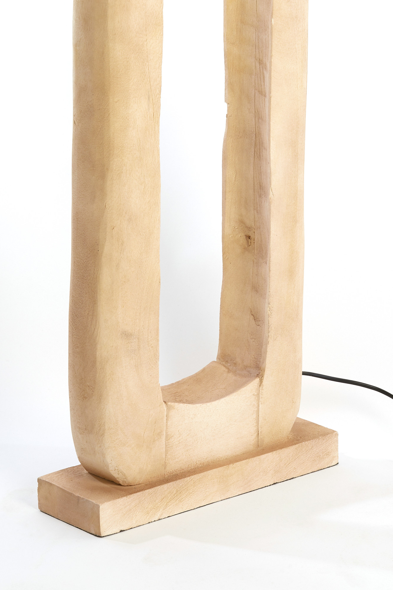 Socle de lampe en bois ovale de couleur naturelle Light & Living Kelafo – Image 7