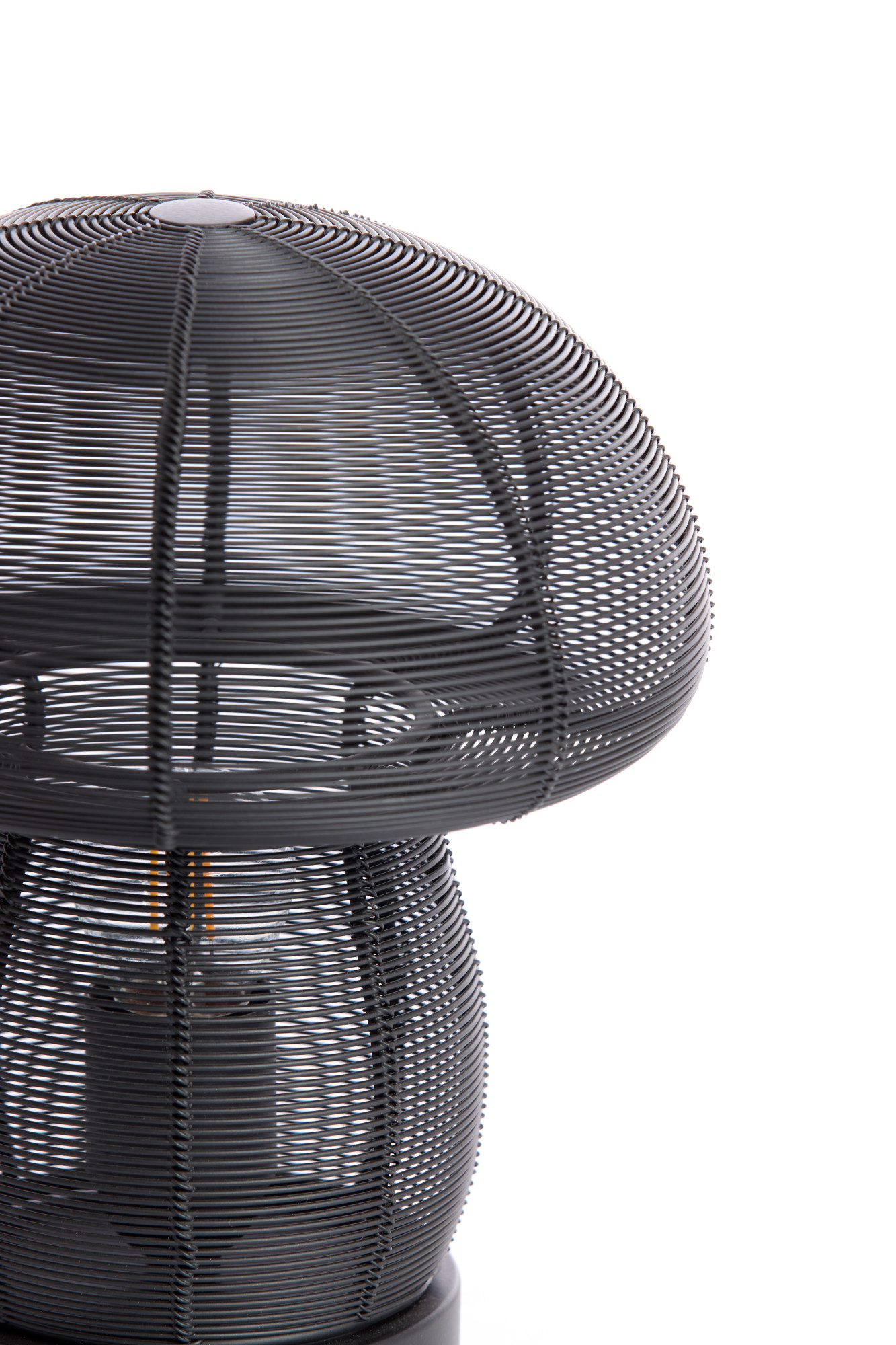 Petite lampe champignon noire Light & Living Mushroom – Image 3