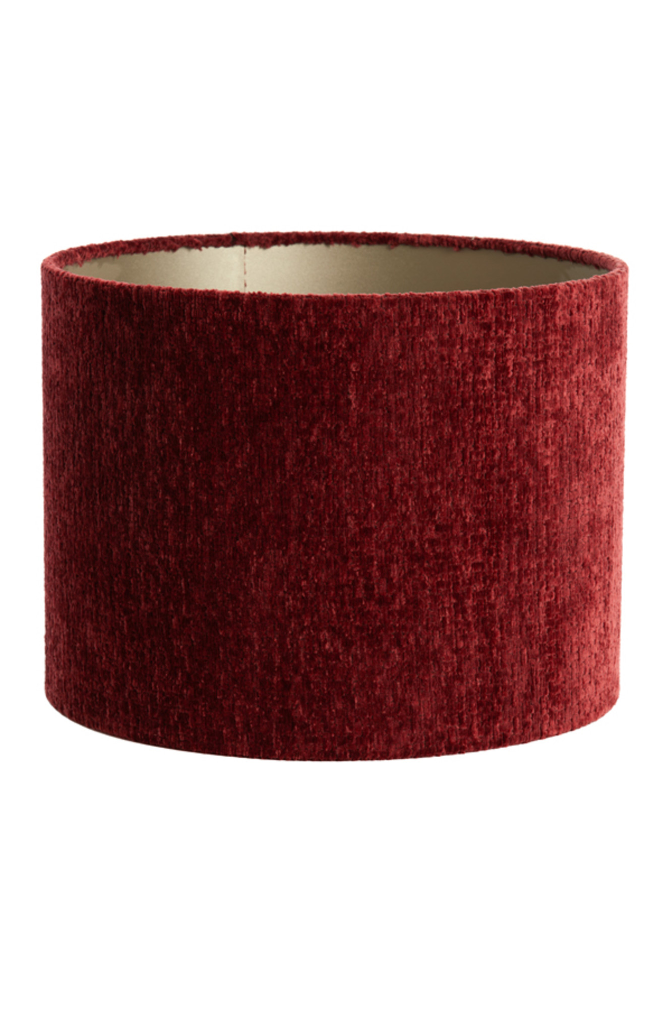 Abat-jour en tissu rouge de forme cylindrique Light & Living Ruby – Image 2