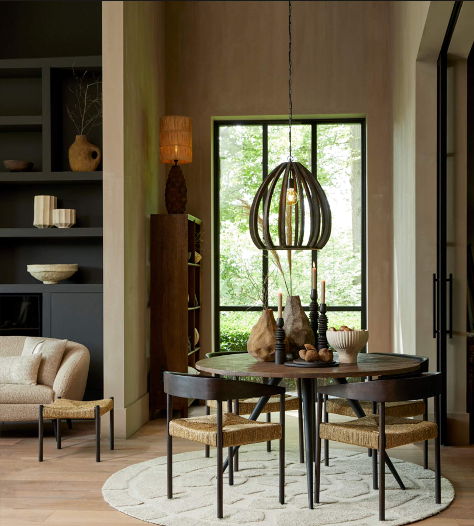 Suspension à cadre ouvert en bois Light & Living Barsia – Image 5