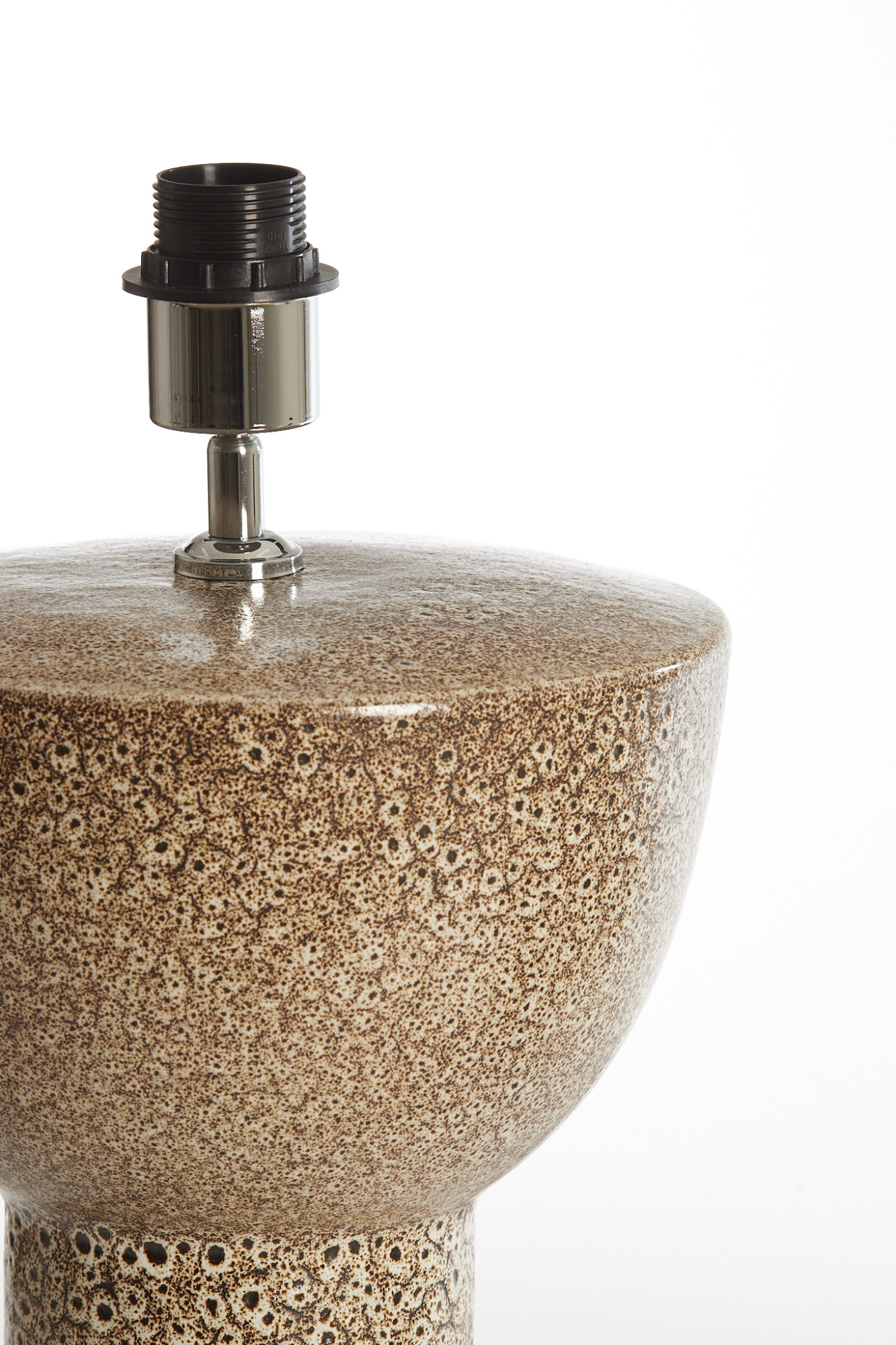 Piedestal de lampe en céramique tacheté brun Light & Living Yasur – Image 3