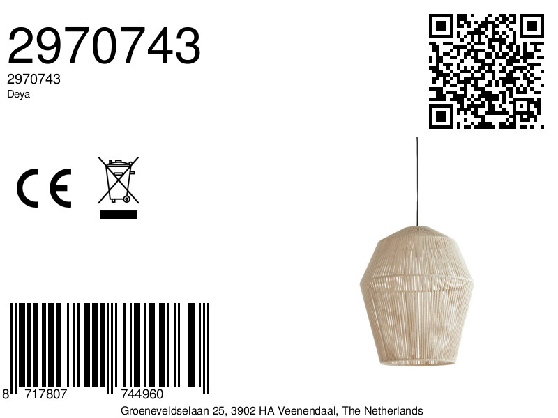 Suspension en corde style naturel Light & Living Deya – Image 9