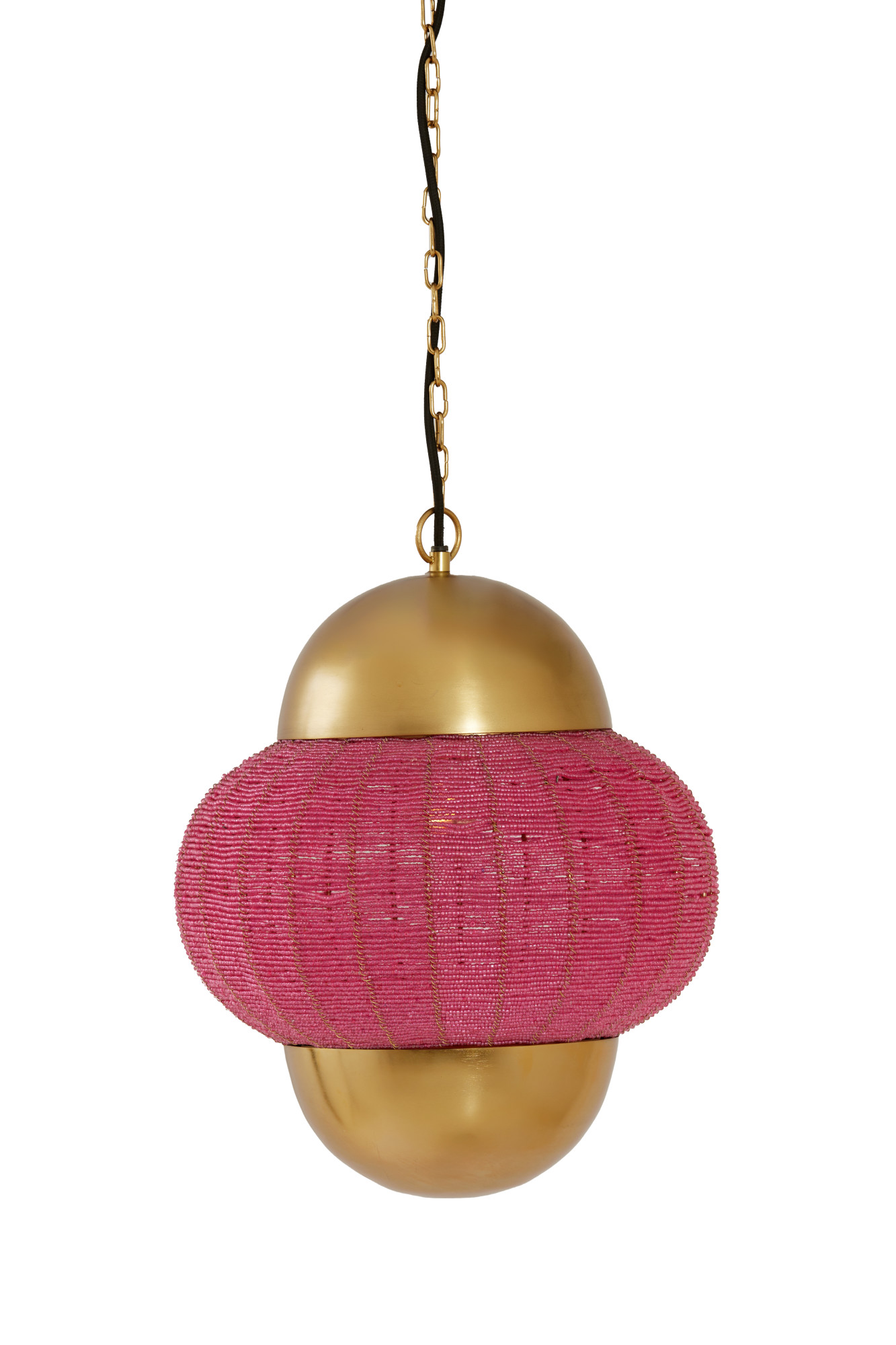 Suspension rouge avec accents dorés Light & Living Cetara – Image 2