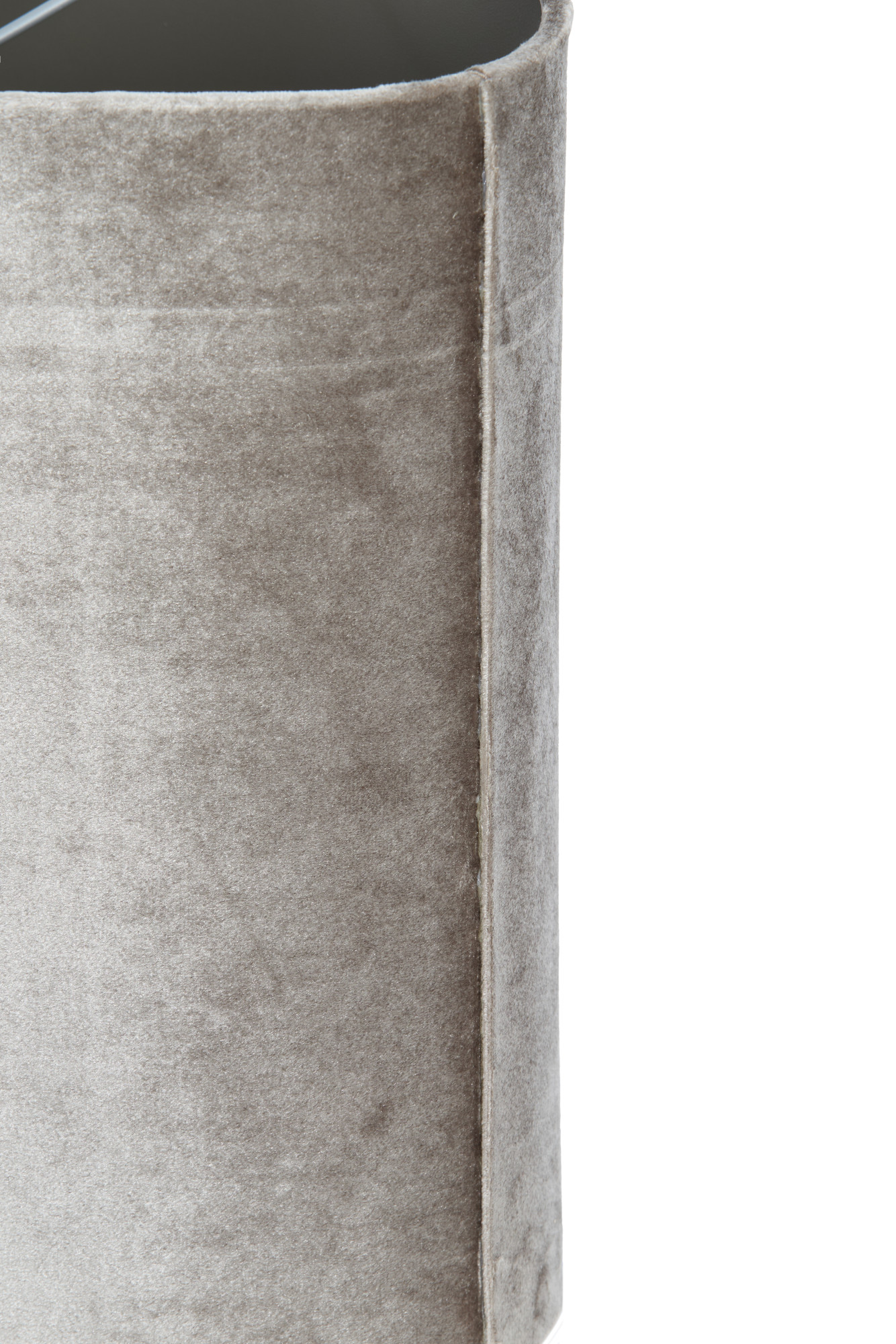 Abat-jour en velours taupe cylindrique Light & Living Palata – Image 4