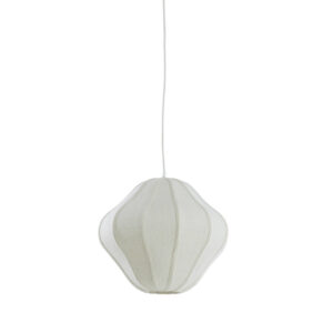 Suspension ovale en tissu beige Light & Living Sukau