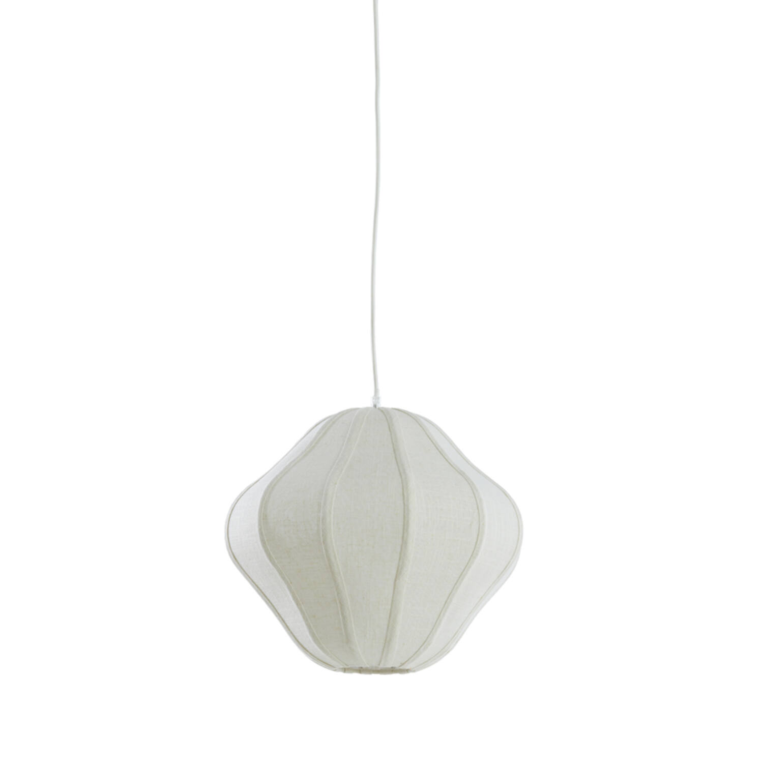 Suspension ovale en tissu beige Light & Living Sukau